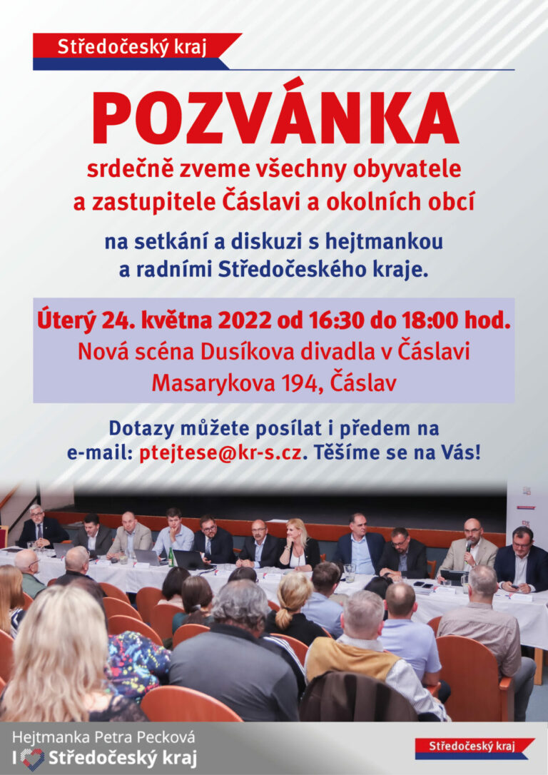 setkání s hejtmankou v Čáslavi plakát a4 | VOŠ, SPŠ a OA Čáslav